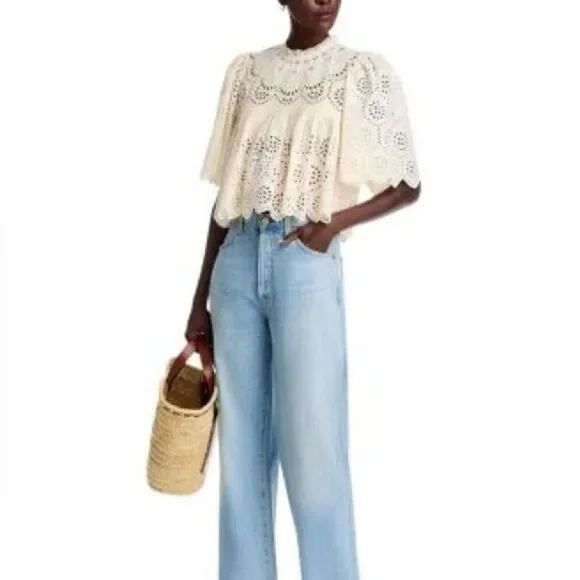 SEA New York Lainey Embroidered Blouse NWT - Picture 4 of 14